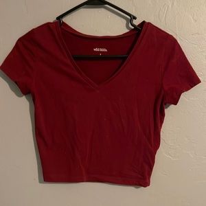 small wild fable v-neck cropped tee